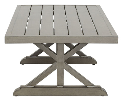 Jones - Outdoor Aluminum Coffee Table - Brown - Hornell Furniture Outlet