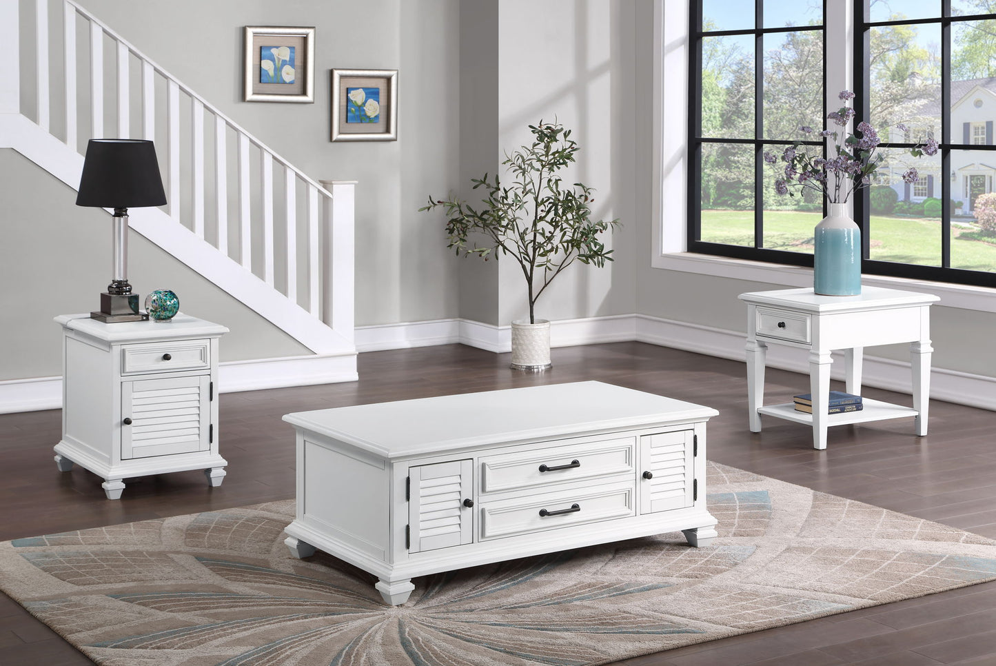 Charlestown - Lift Top Coffee Table - White - Hornell Furniture Outlet