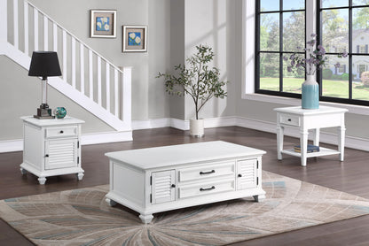 Charlestown - Lift Top Coffee Table - White - Hornell Furniture Outlet