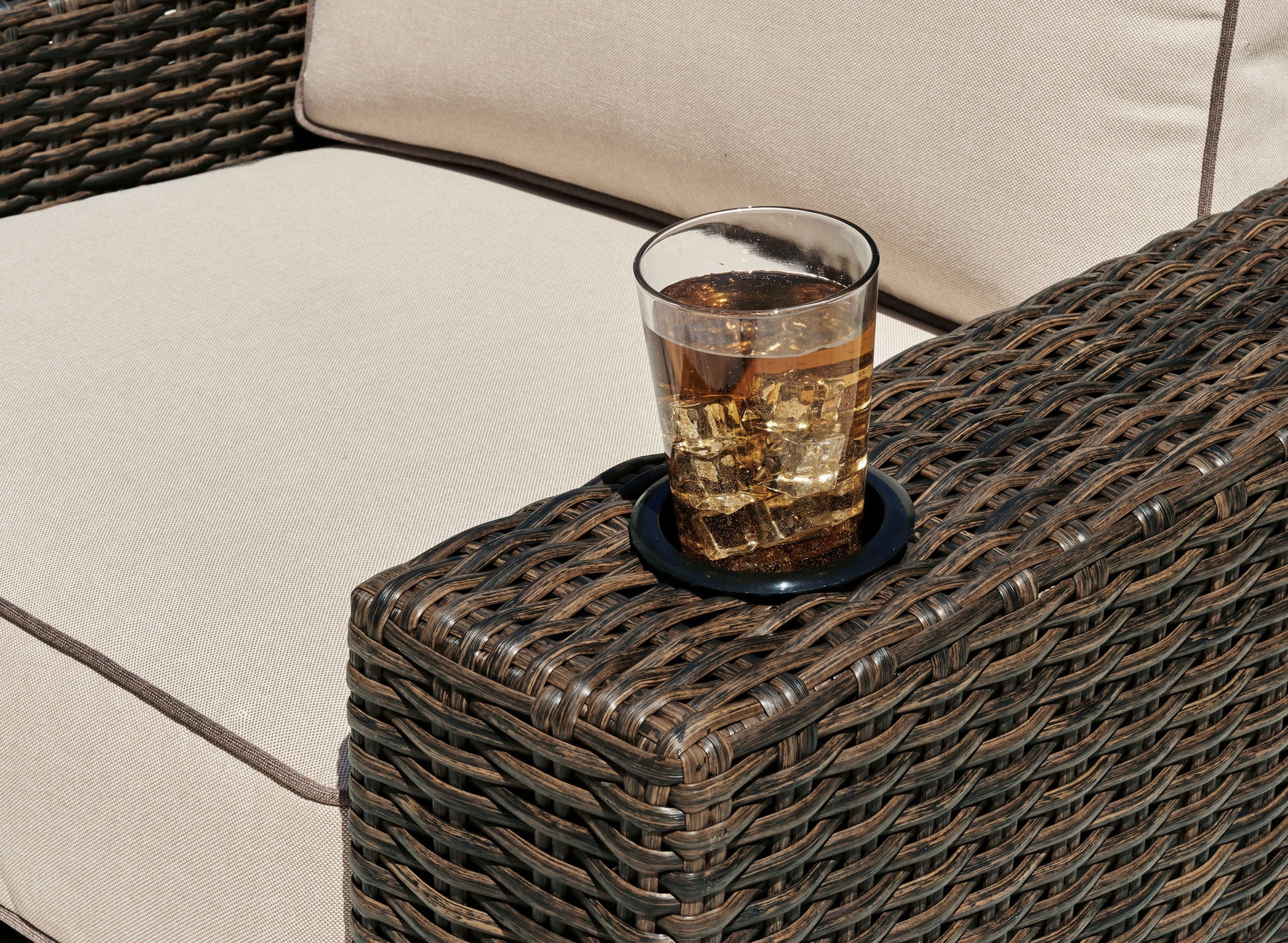 Coastline Bay - Brown - Swivel Lounge W/ Cushion - Hornell Furniture Outlet