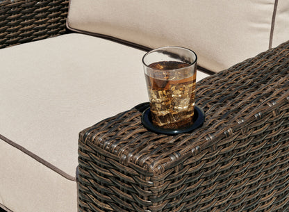 Coastline Bay - Brown - Swivel Lounge W/ Cushion - Hornell Furniture Outlet
