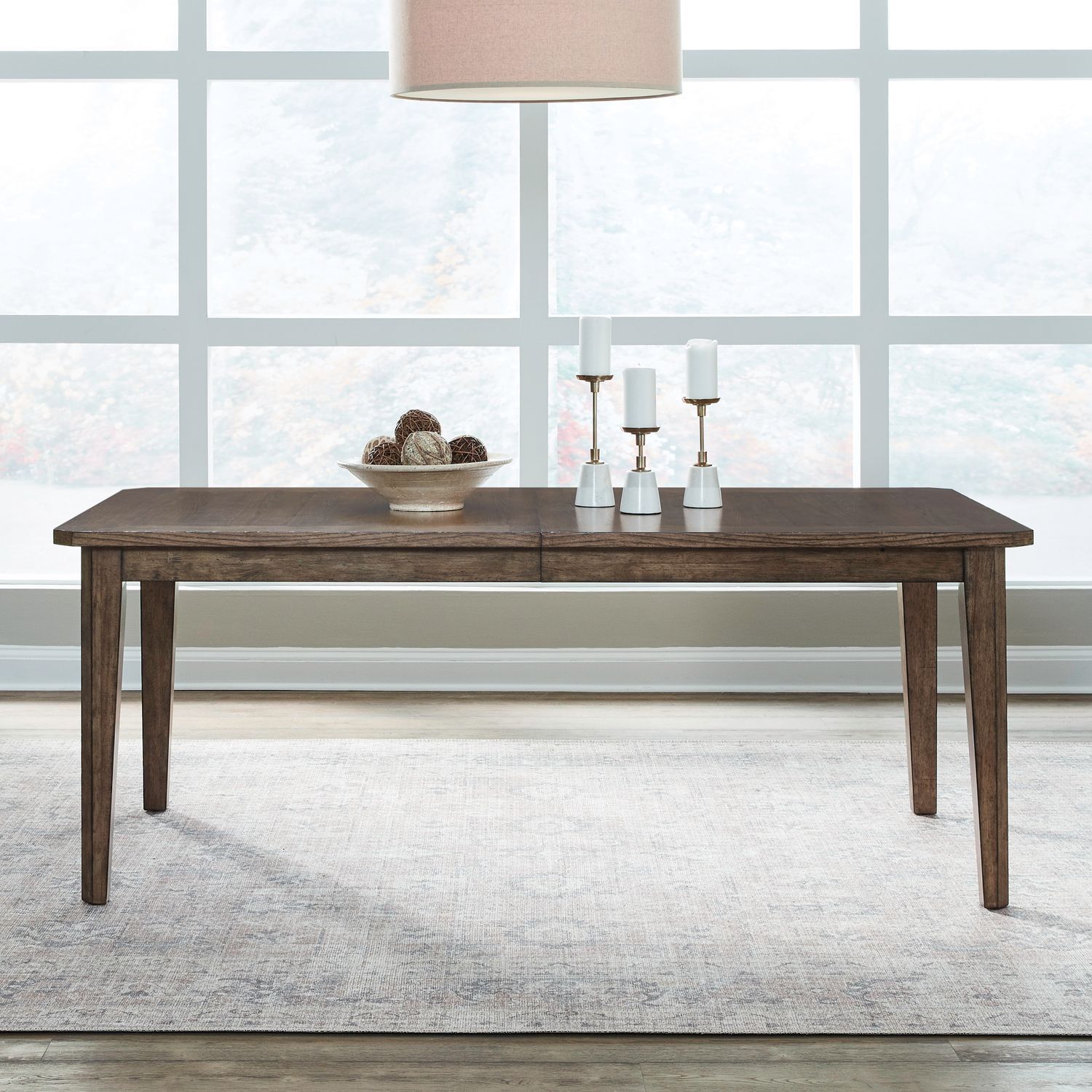 Carolina Park - Rectangular Leg Table - Brown - Hornell Furniture Outlet