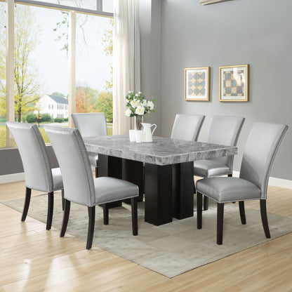 Camila - Rectangular Dining Set - Gray Top - Hornell Furniture Outlet