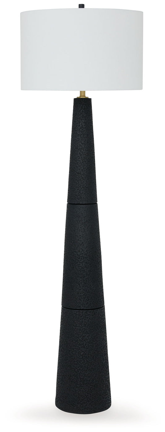 Hallburg - Black - Poly Floor Lamp - Hornell Furniture Outlet