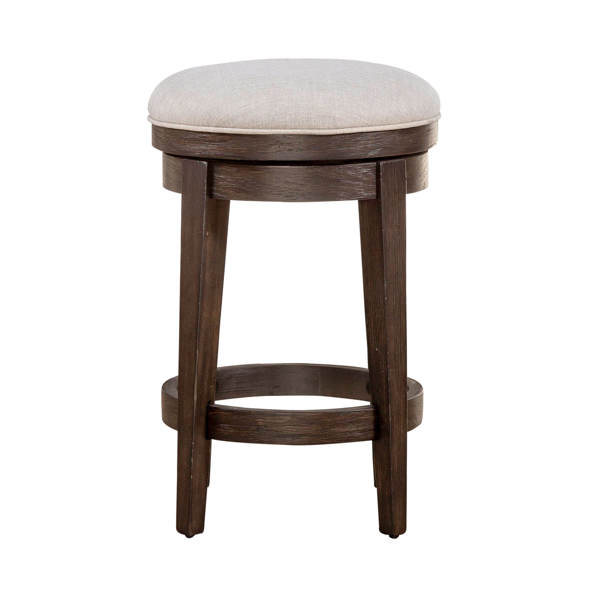 Mill Creek - Console Swivel Stool - Dark Brown - Hornell Furniture Outlet
