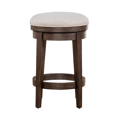 Mill Creek - Console Swivel Stool - Dark Brown - Hornell Furniture Outlet