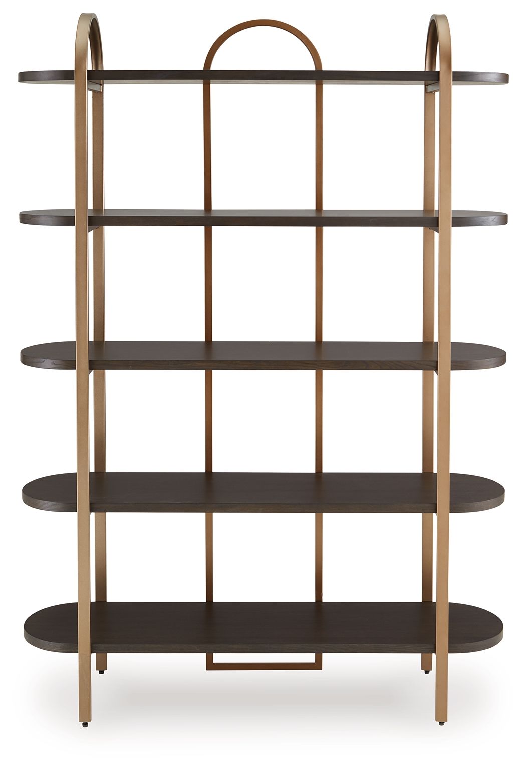 Brentmour - Brown / Gold Finish - Bookcase - Hornell Furniture Outlet