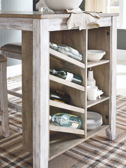 Skempton - Rectangular Counter Table With Storage Set - Hornell Furniture Outlet