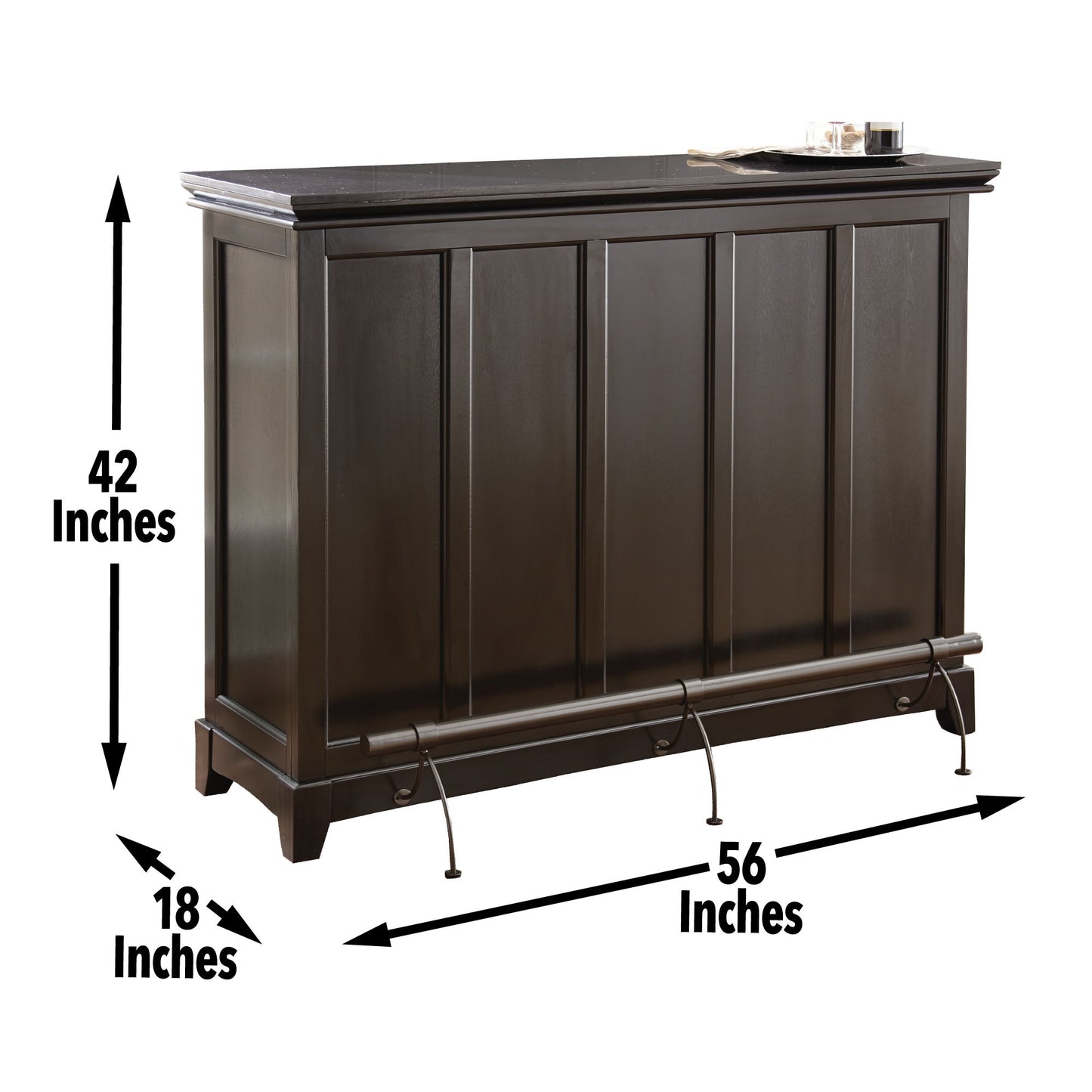 Garcia - Silverstone Top Bar Unit - Dark Brown - Hornell Furniture Outlet