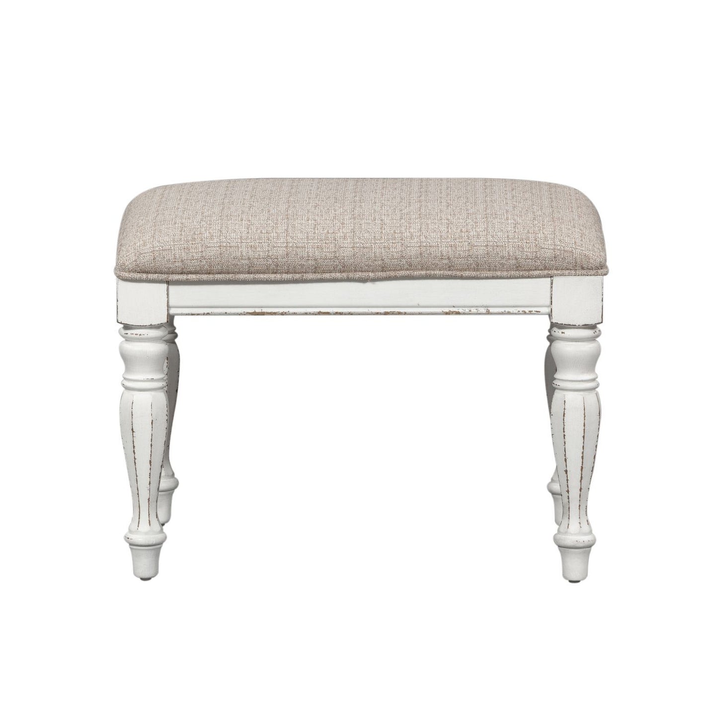 Magnolia Manor - Accent Bench - White - Hornell Furniture Outlet