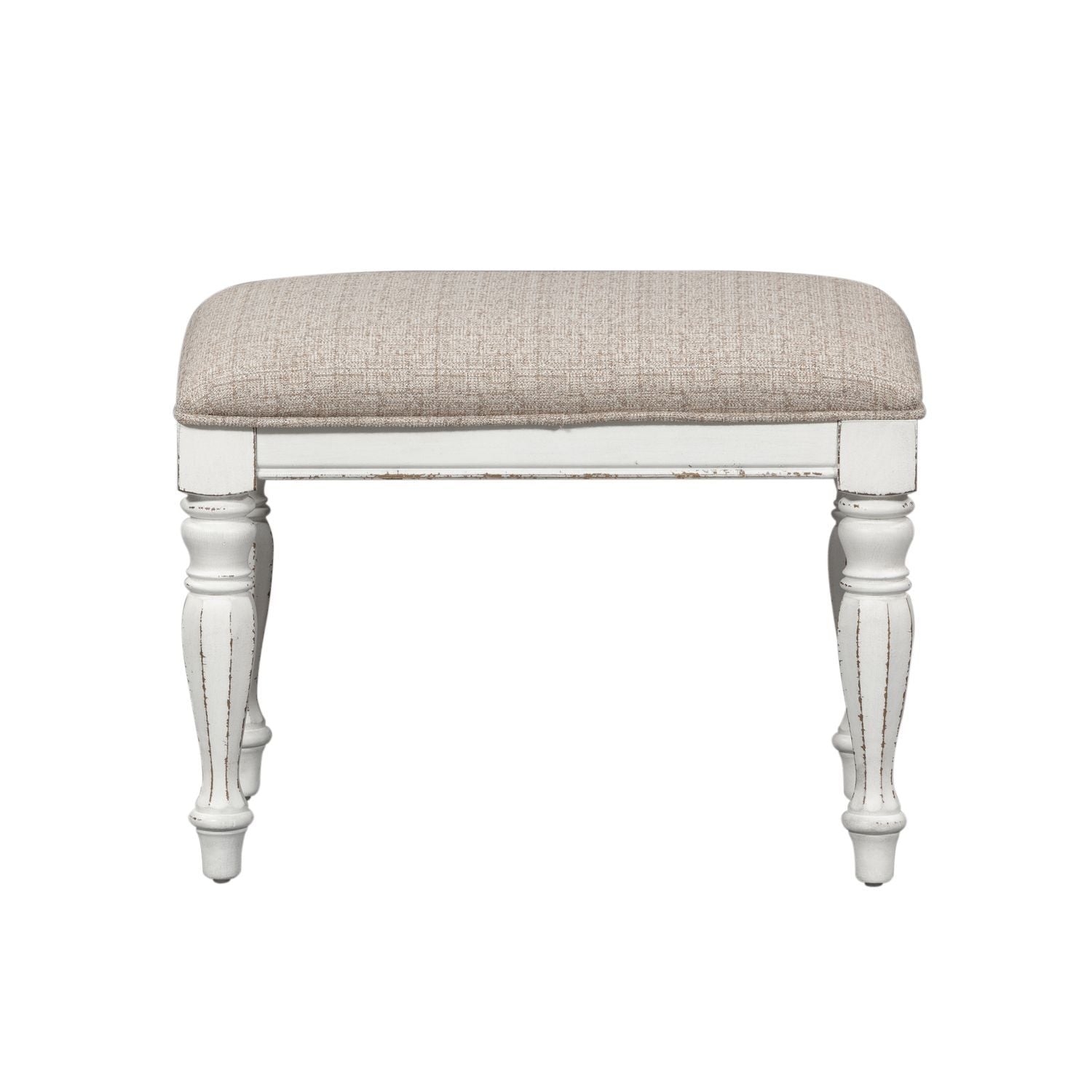 Magnolia Manor - Accent Bench - White - Hornell Furniture Outlet
