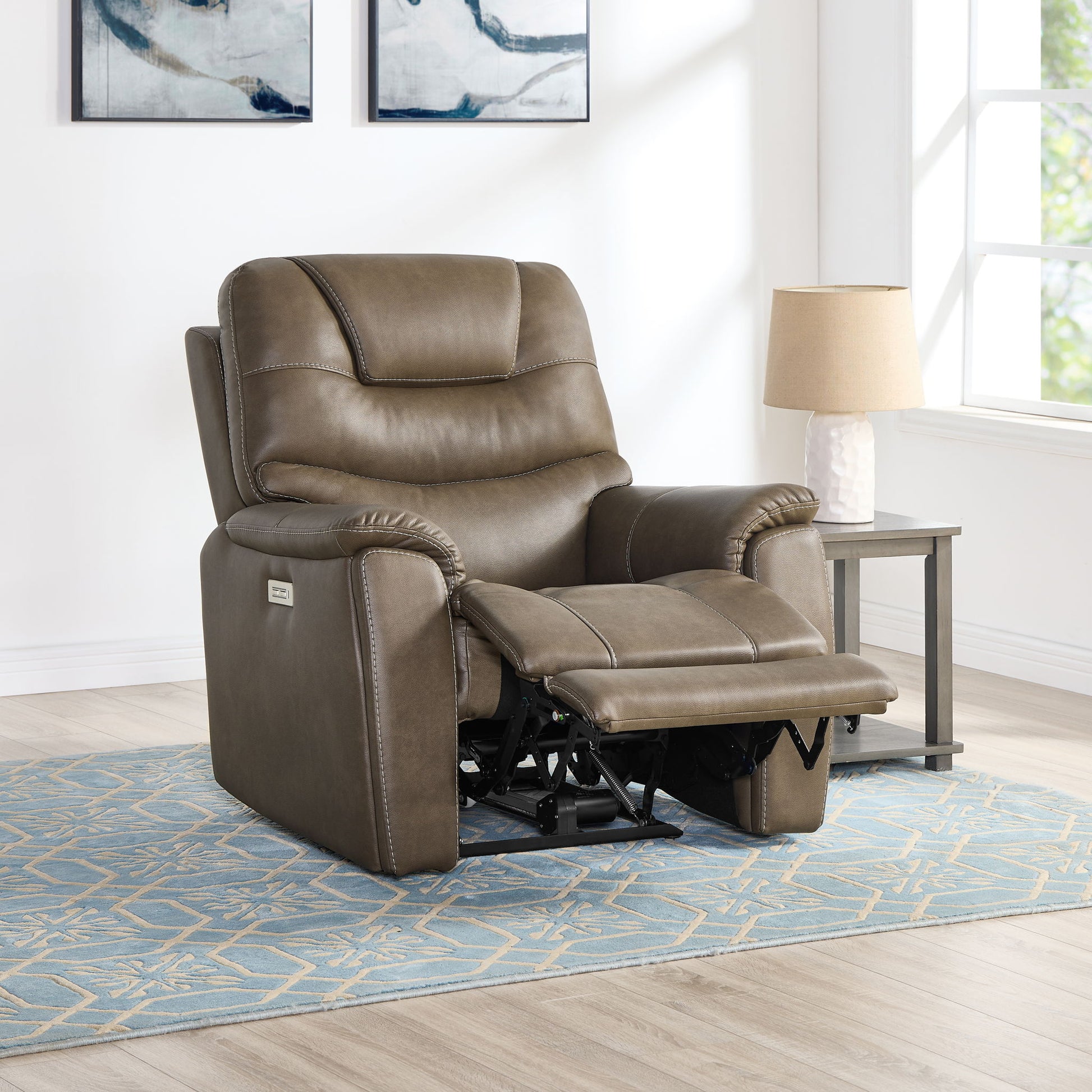 Adelaide - Dual Power, Zero Gravity Recliner - Brown - Hornell Furniture Outlet