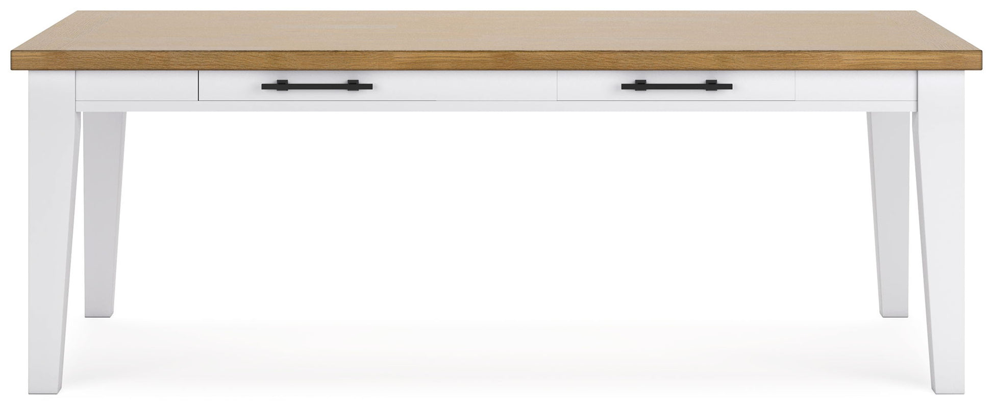 Ashbryn - White / Natural - Rectangular Dining Room Table - Hornell Furniture Outlet