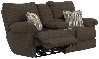 Lenny - Power Lay Flat Reclining Console Loveseat - Hornell Furniture Outlet
