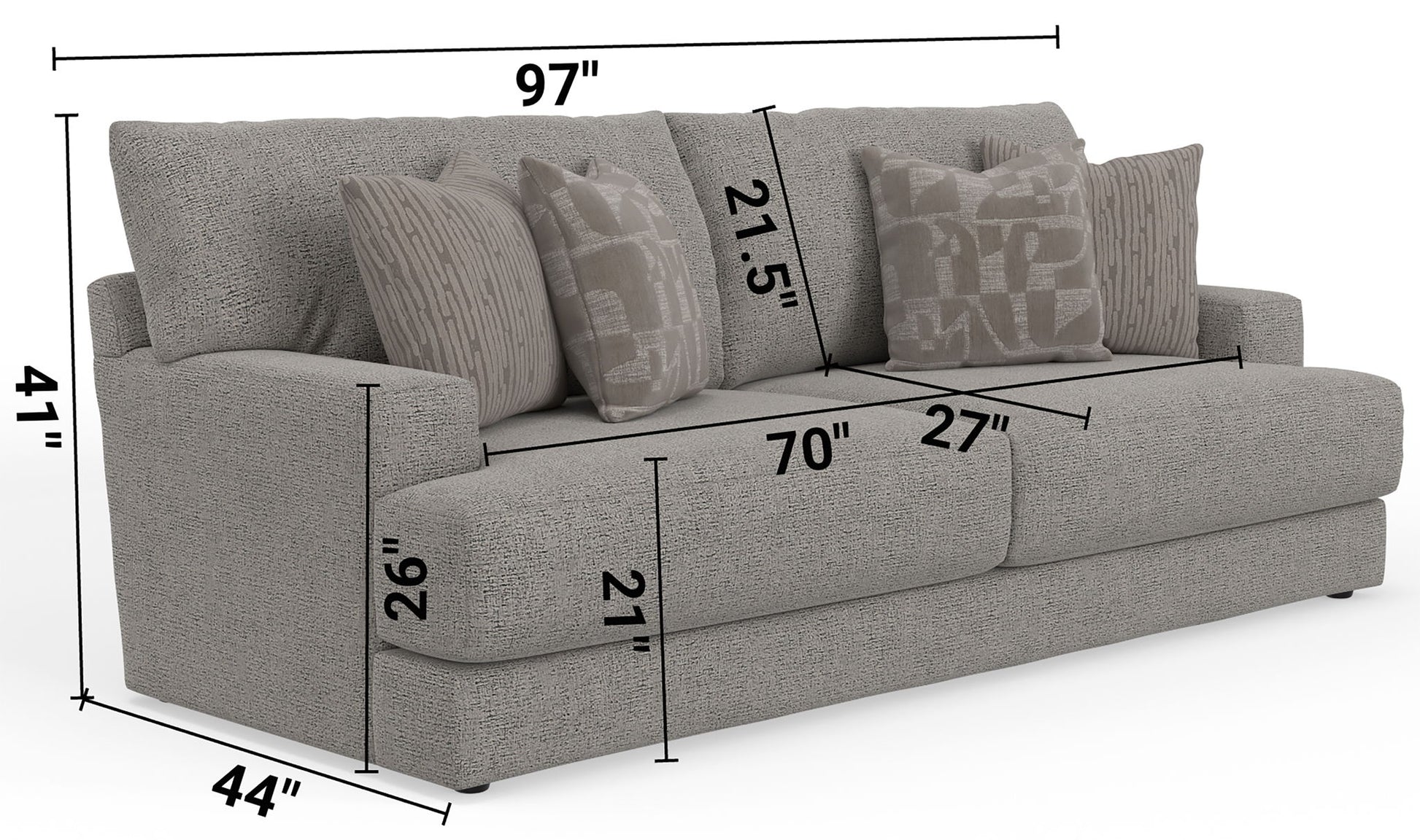 Zeke - Sofa - Cloud - Hornell Furniture Outlet