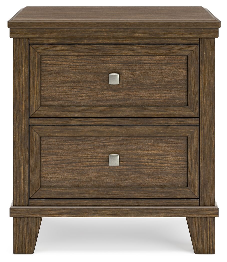 Shawbeck - Medium Brown - Two Drawer Night Stand - Hornell Furniture Outlet