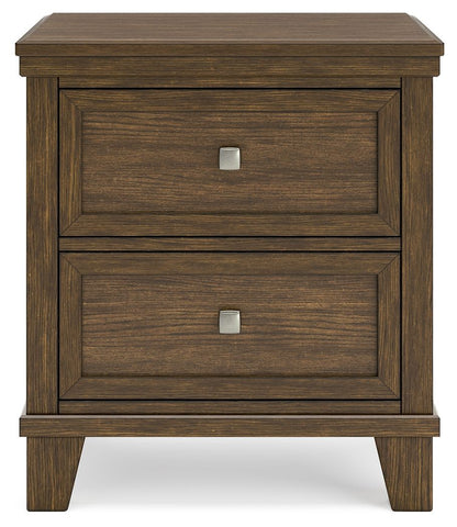 Shawbeck - Medium Brown - Two Drawer Night Stand - Hornell Furniture Outlet