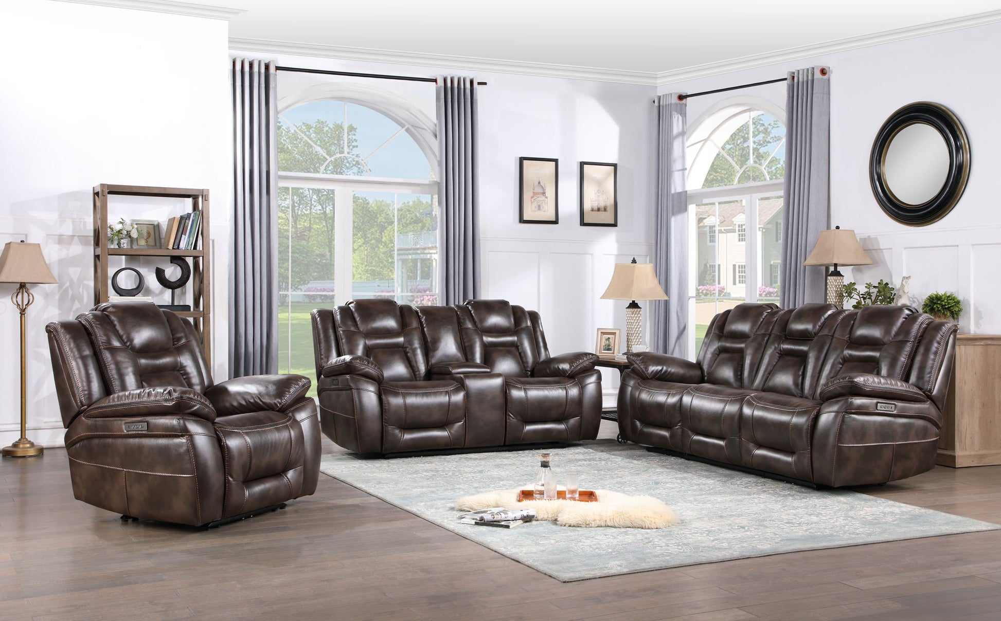 Oportuna - Reclining Living Room Set - Hornell Furniture Outlet