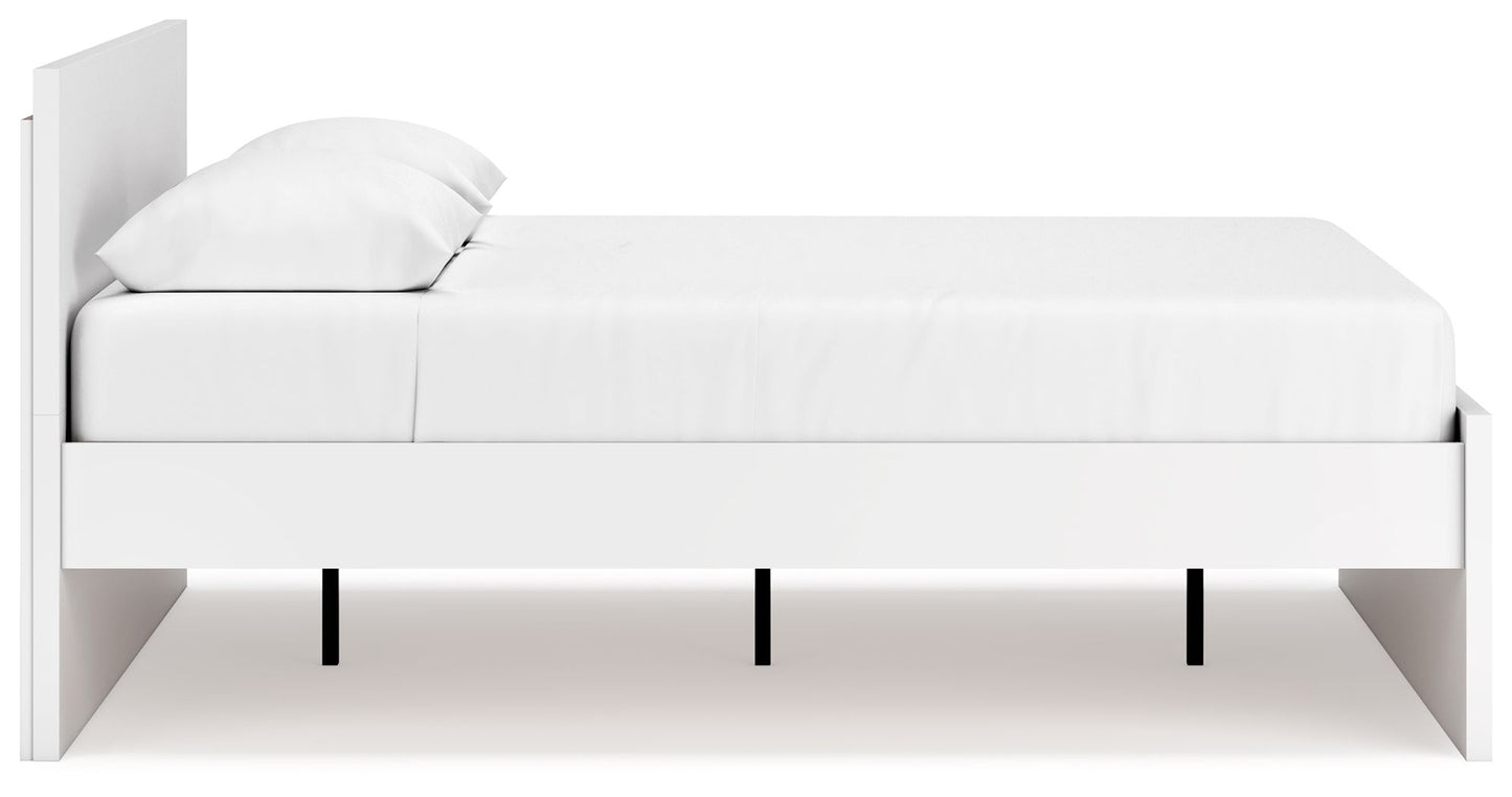 Onita - White - Queen Panel Platform Bed - Hornell Furniture Outlet