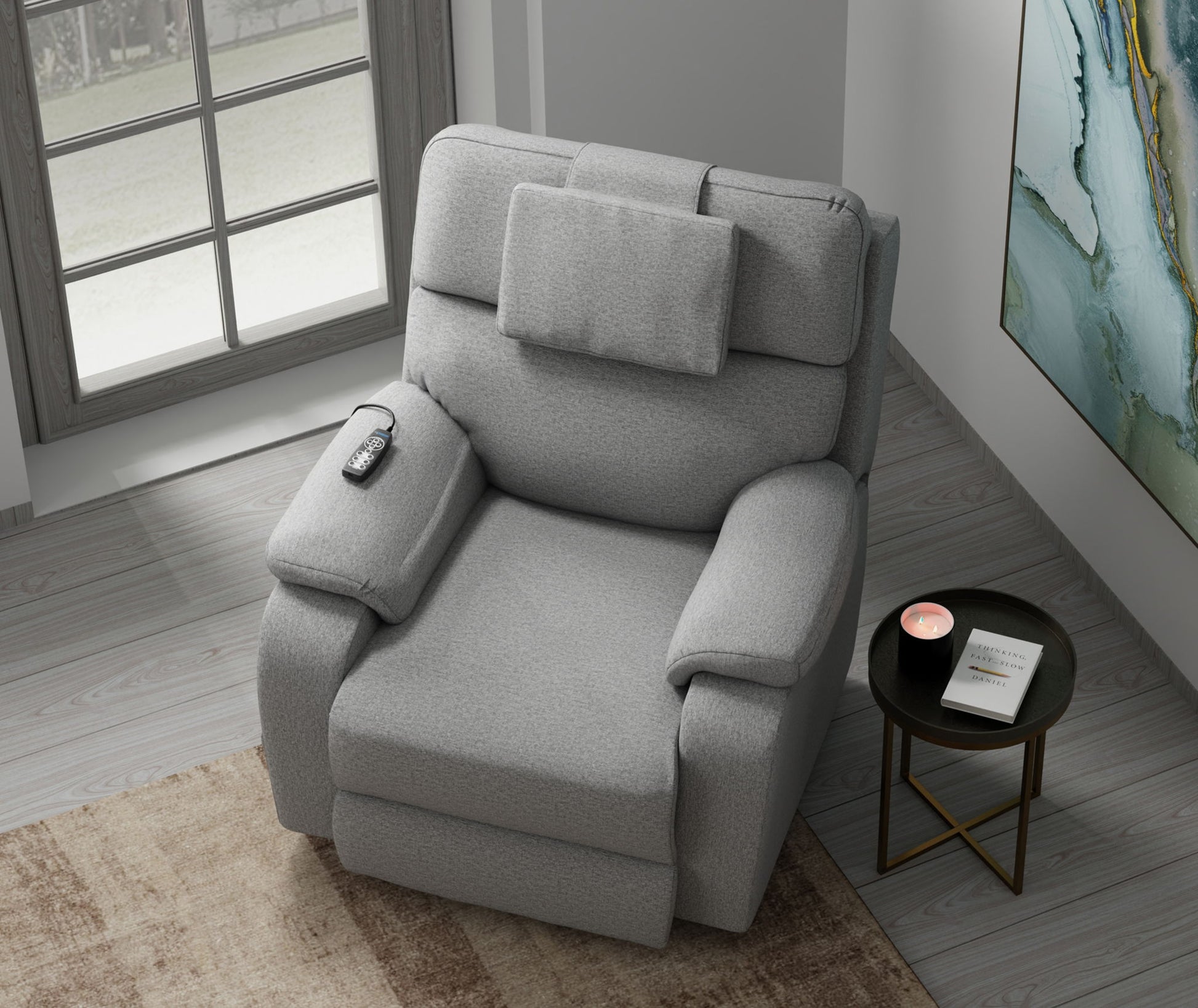 Dreamtime - Power Headrest Power Lay Flat Recliner With CR3 Heat/Massage/Zero Gravity - Hornell Furniture Outlet