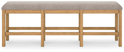 Havonplane - Brown - XL Counter Height Upholstered Dining Bench - Hornell Furniture Outlet