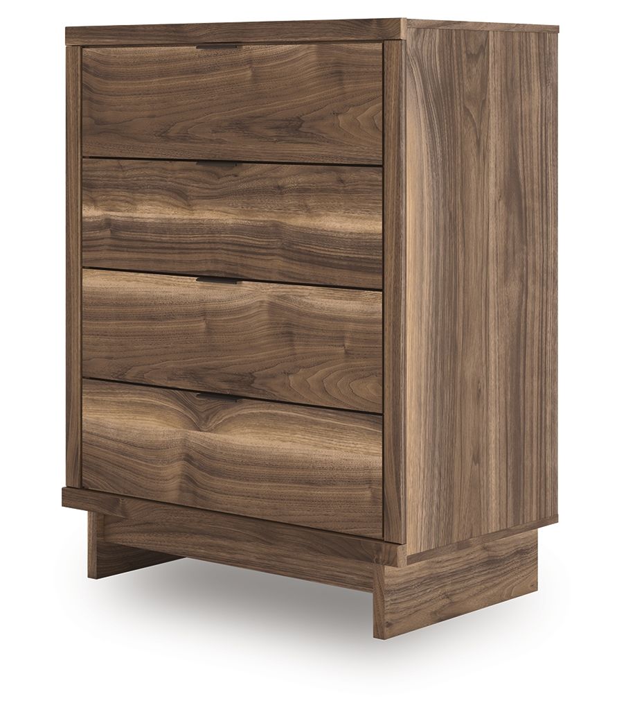 Chirason - Brown - Four Drawer Chest - Hornell Furniture Outlet