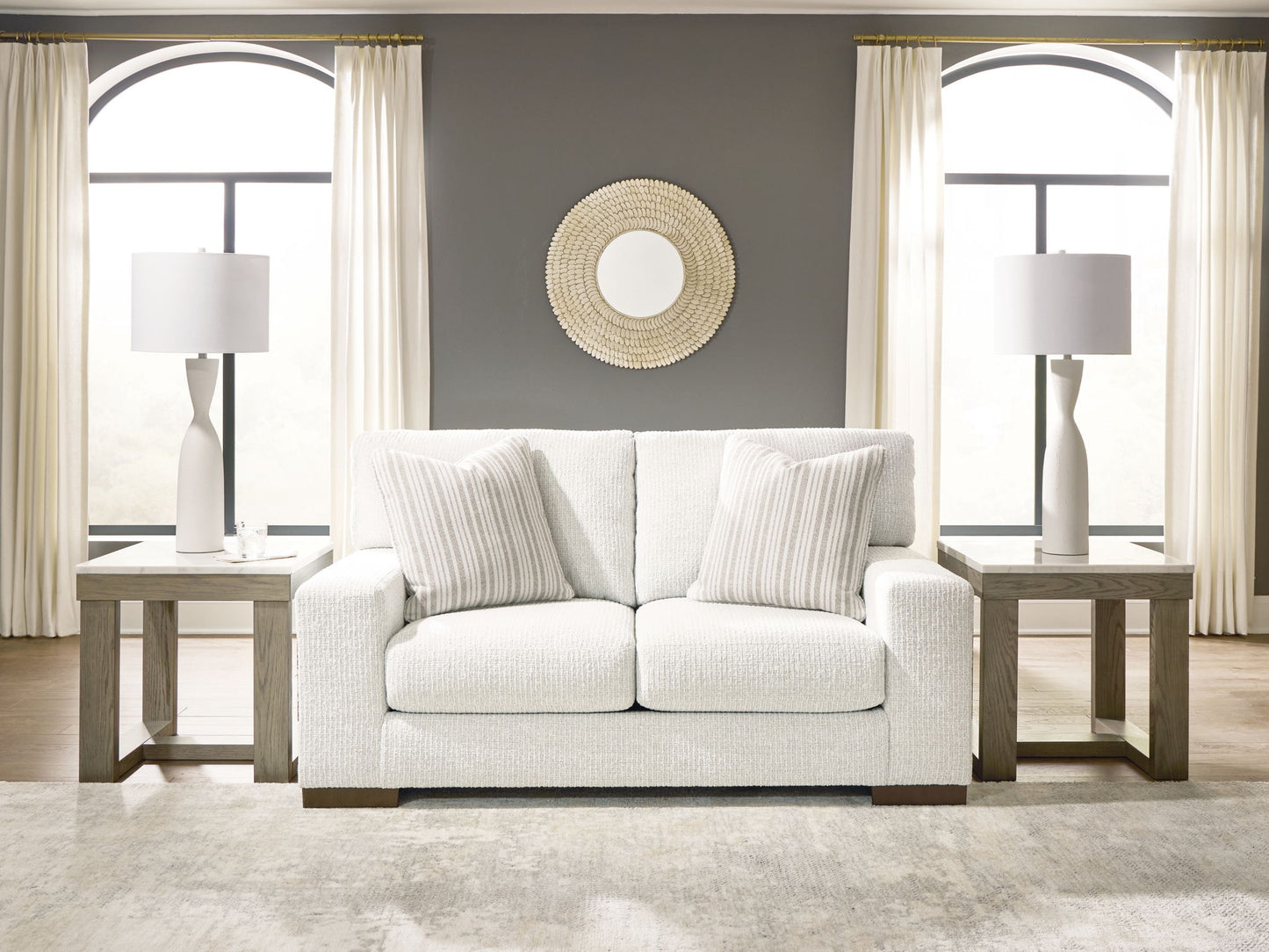 Hartside - Loveseat - Frosted - Hornell Furniture Outlet
