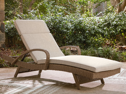 Laguna Heights - Chaise Lounge With Cushion - Beige - Hornell Furniture Outlet