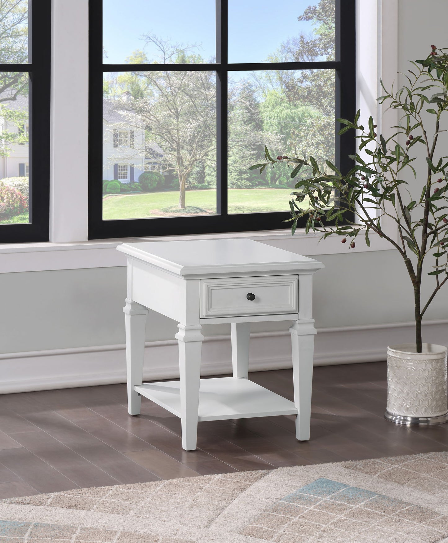 Charlestown - End Table - White - Hornell Furniture Outlet