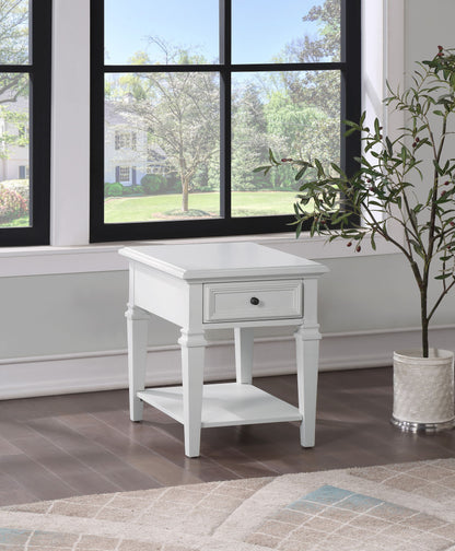 Charlestown - End Table - White - Hornell Furniture Outlet