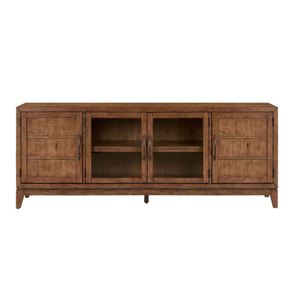Shaker Lakes - 82" TV Console - Brown - Hornell Furniture Outlet