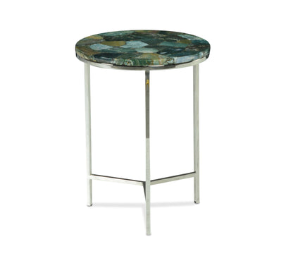 Foster - Jaspe Top Chairside Table - Green - Hornell Furniture Outlet