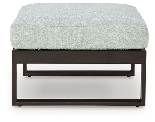 Beachloft - Black / Gray - Ottoman With Cushion - Hornell Furniture Outlet