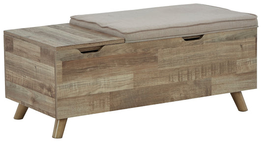 Gerdanet - Beige - Storage Bench - Hornell Furniture Outlet