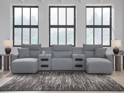 ModMax II - Salt And Pepper - Reclining Sectional - Hornell Furniture Outlet