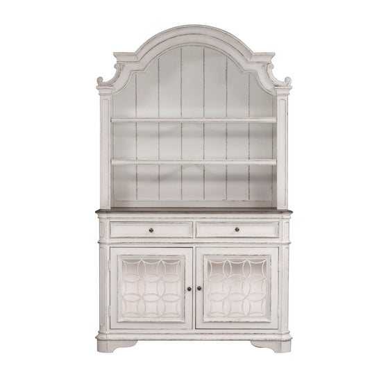 Magnolia Manor - Hutch & Buffet - White - Hornell Furniture Outlet