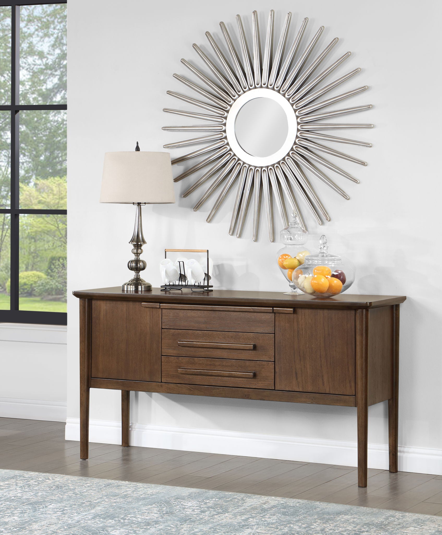 Quinn - Server - Dark Brown - Hornell Furniture Outlet
