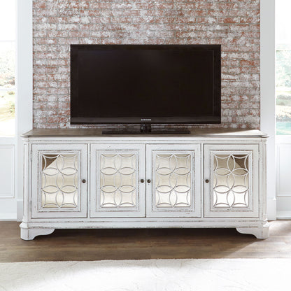 Magnolia Manor - 4 Doors TV Console - White - Hornell Furniture Outlet