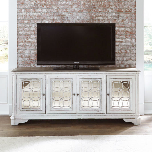 Magnolia Manor - 4 Doors TV Console - White - Hornell Furniture Outlet
