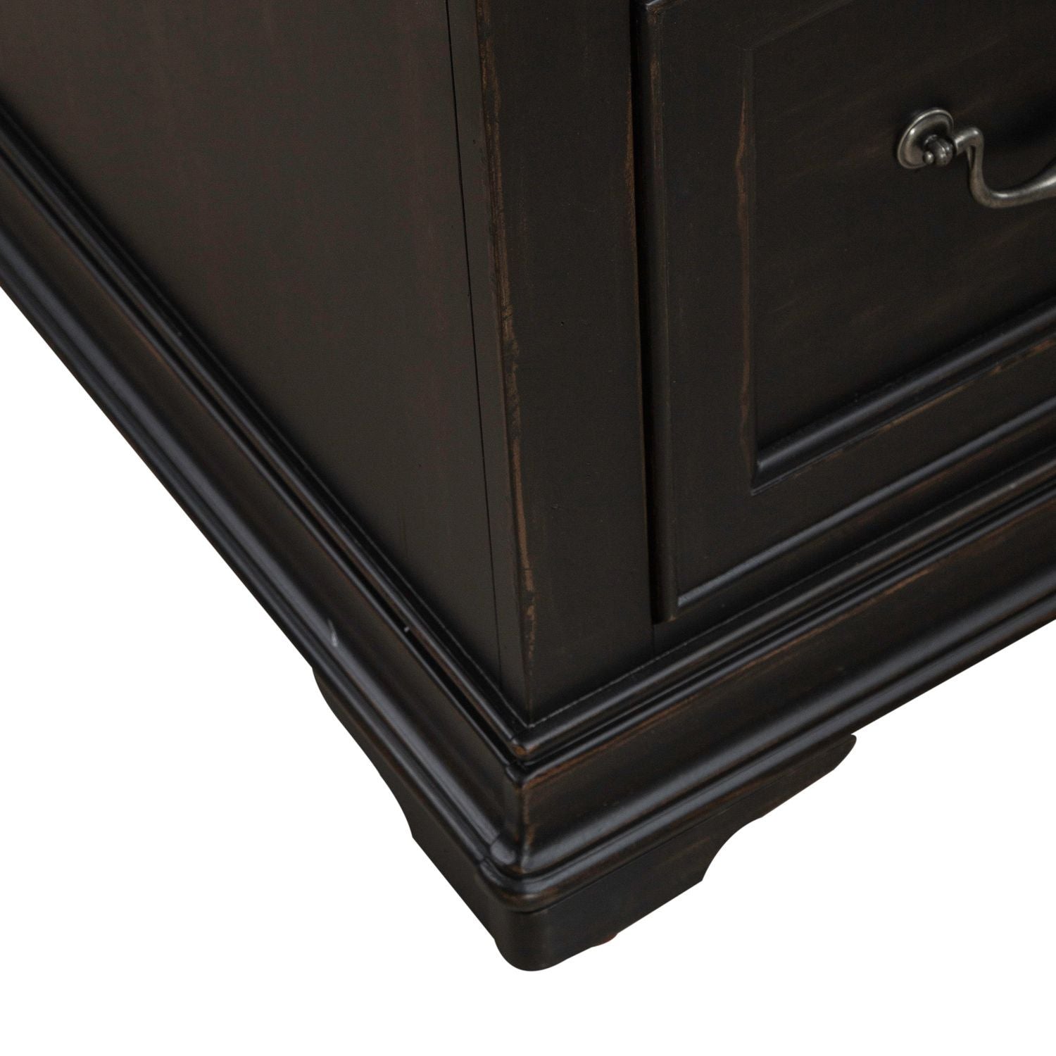 Meritage - Credenza & Hutch - Black - Hornell Furniture Outlet