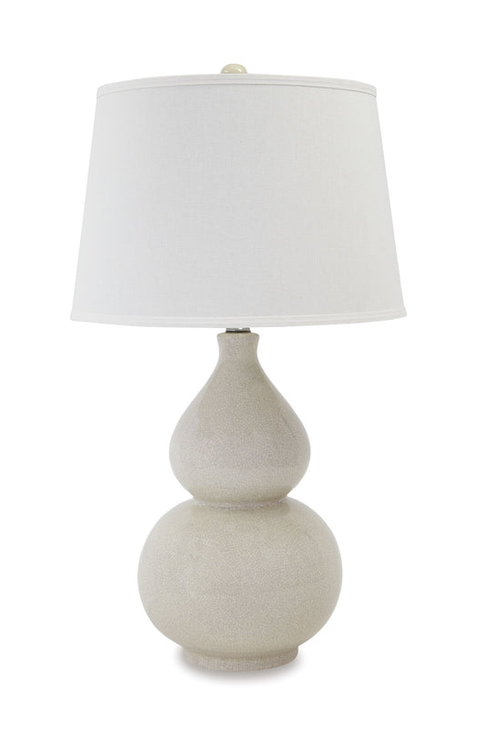 Saffi - Ceramic Table Lamp - Cream - Hornell Furniture Outlet