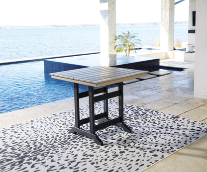 Fairen Trail - 5 Pc. - Counter Dining Set - Black / Driftwood - Hornell Furniture Outlet