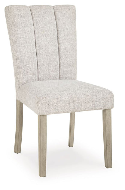 Larawyn - Dining Upholstered Side Chair (Set of 2) - Bisque - Hornell Furniture Outlet