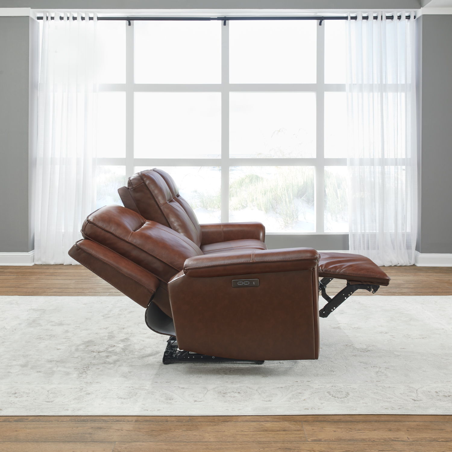 Avery - Sofa P2 - Cognac - Hornell Furniture Outlet