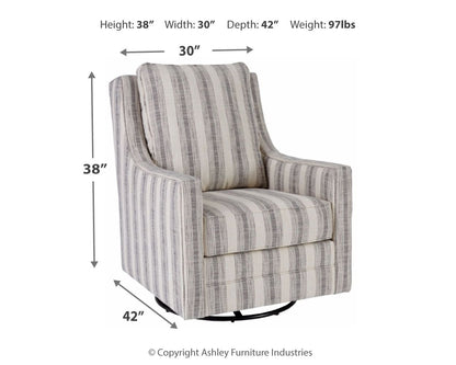 Kambria - Swivel Glider Accent Chair - Hornell Furniture Outlet