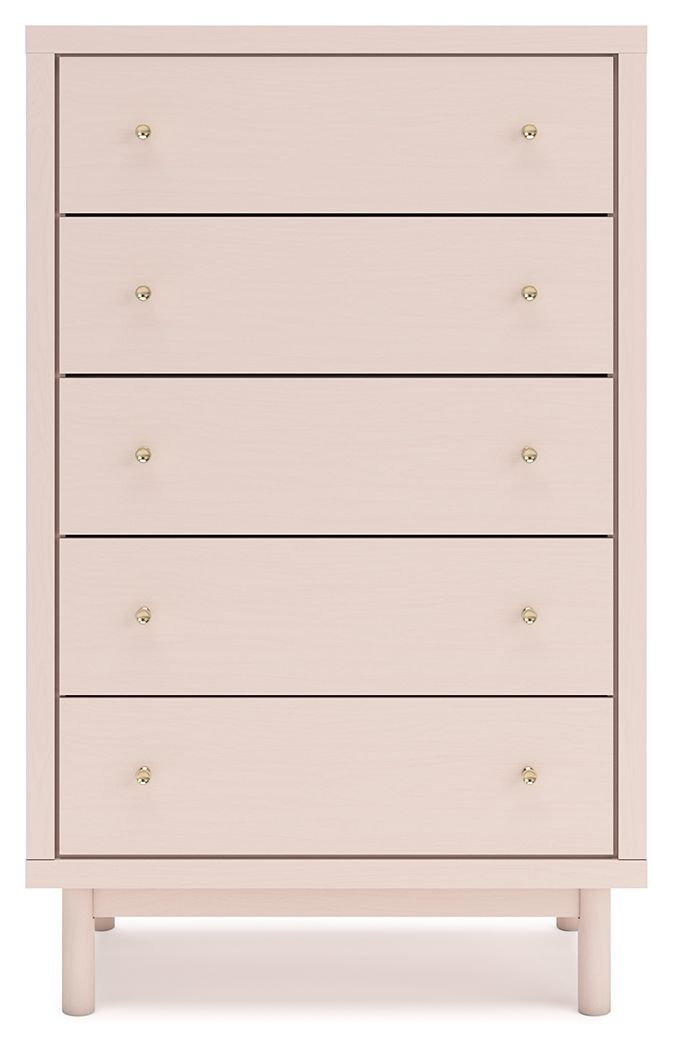Wistenpine - Blush - Five Drawer Chest - Hornell Furniture Outlet