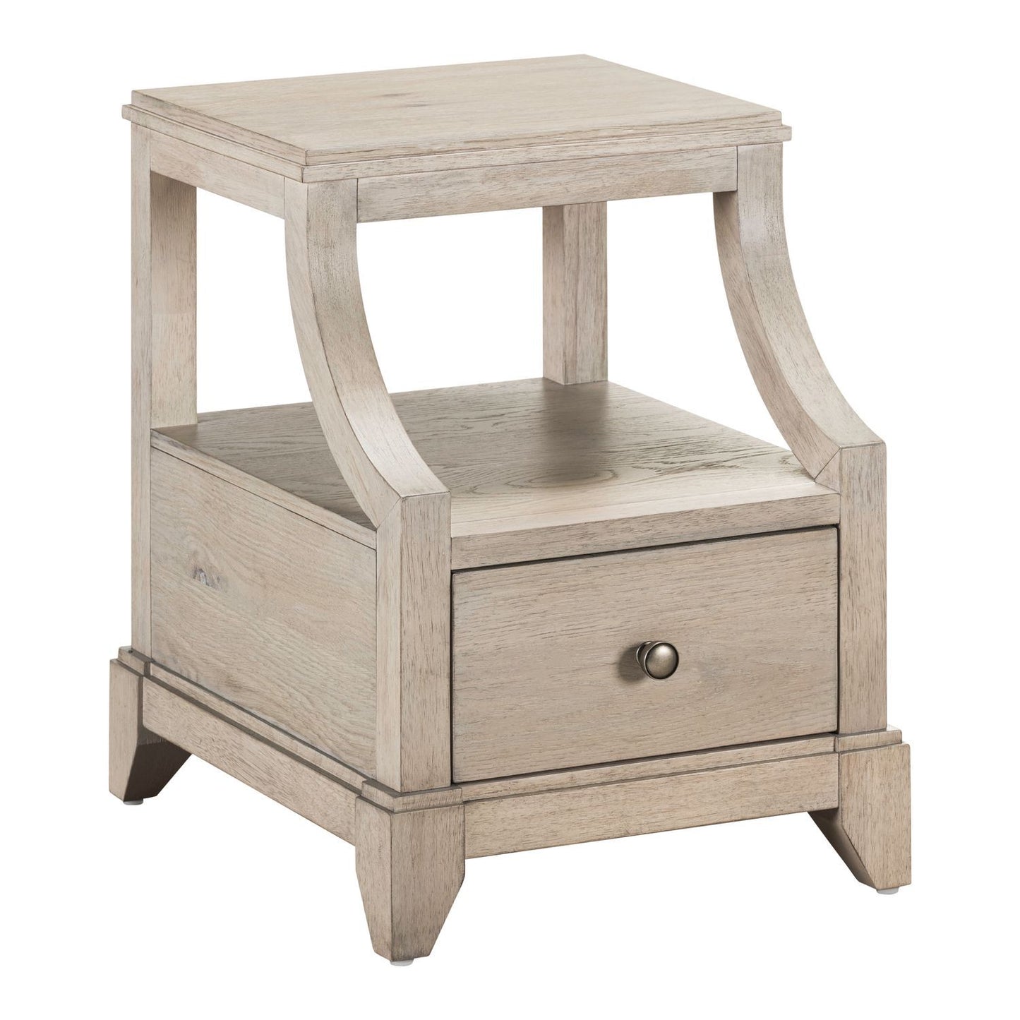 New Haven - Chairside Table - Sanctuary White - Hornell Furniture Outlet