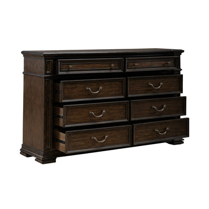 Provence Park - 8 Drawer Dresser - Brown - Hornell Furniture Outlet
