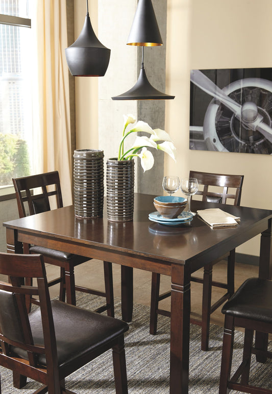 Bennox - Brown - DRM Counter Table Set (Set of 5) - Hornell Furniture Outlet