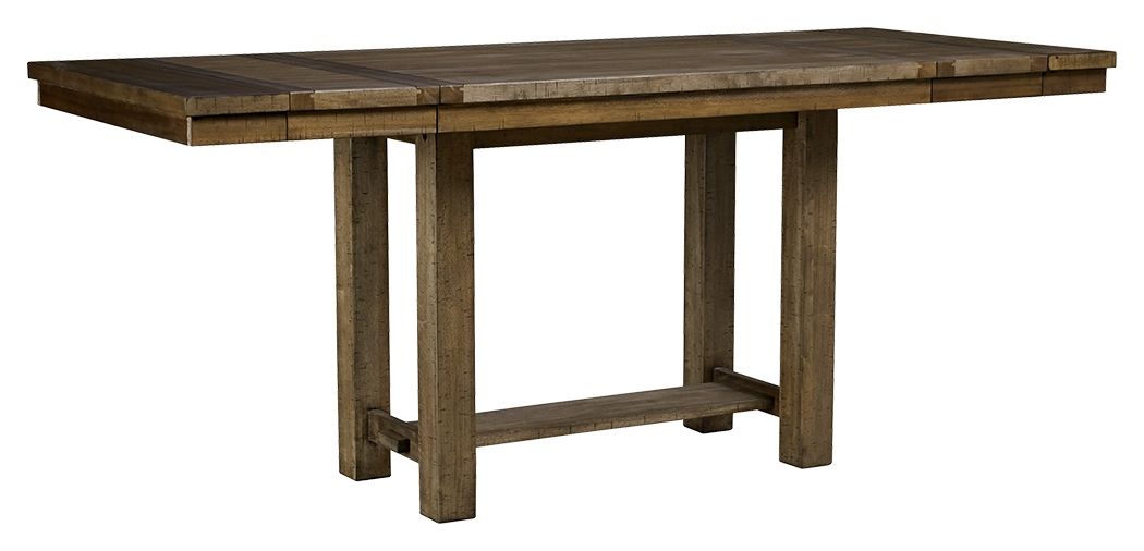 Moriville - Grayish Brown - Rectangular Dining Room Counter Extension Table - Hornell Furniture Outlet